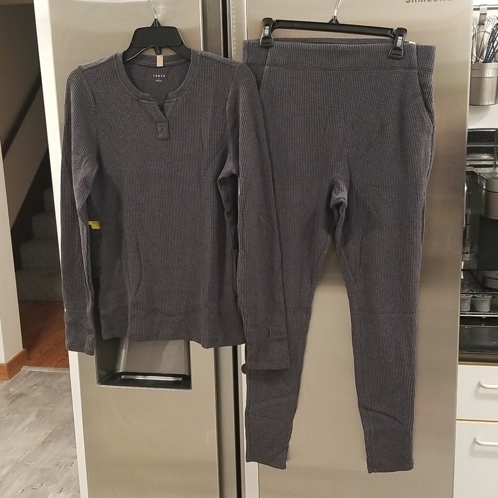 💕LUNYA💕 Restore Thermal Long Sleeve Top + High Rise Legging Pajama Set L NWOT - Picture 12 of 16